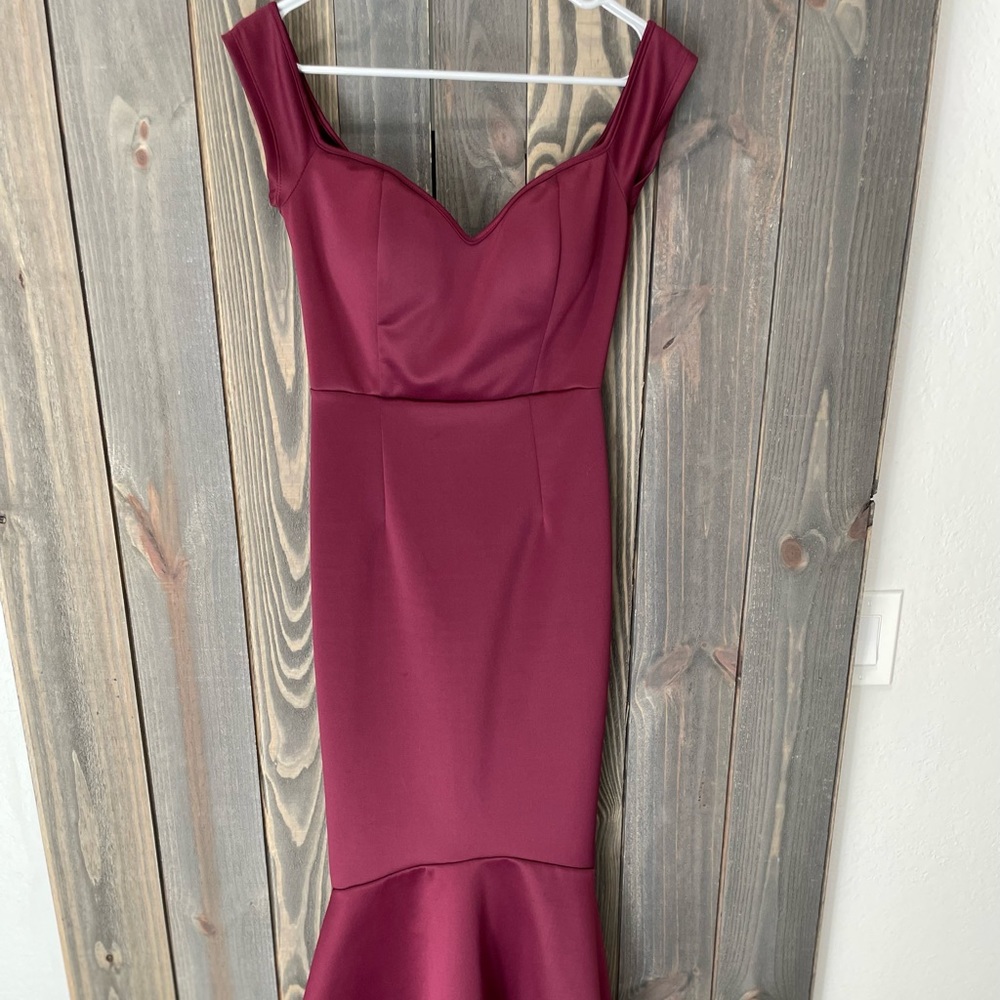 Burgundy Mermaid Dress